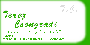 terez csongradi business card